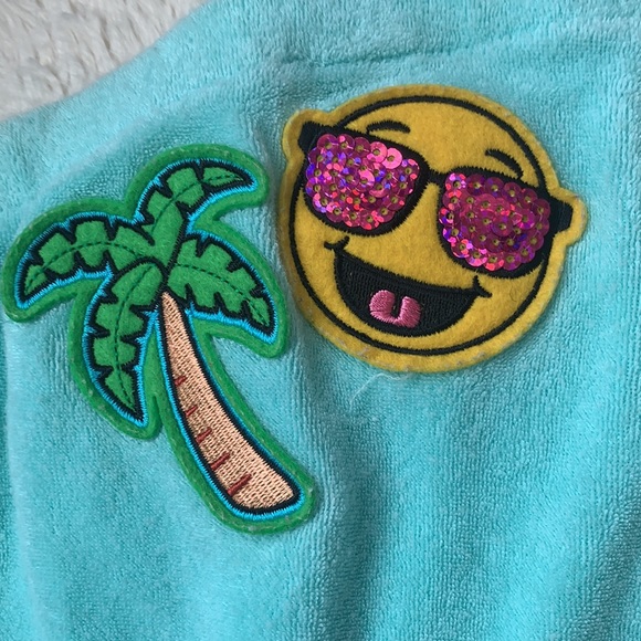 Justice Blue Shorts Romper with Elastic Waist and Adjustable Straps - Picture 4 of 5